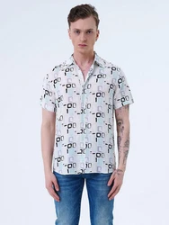 Miracle of Denim Kurzarmhemd Men Shirt Beige/Rot/Khaki/Blau
