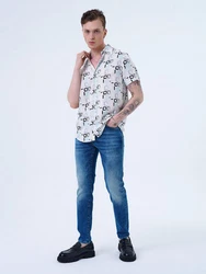 Miracle of Denim Kurzarmhemd Men Shirt Beige/Rot/Khaki/Blau