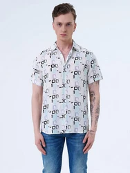 Miracle of Denim Kurzarmhemd Men Shirt Beige/Rot/Khaki/Blau