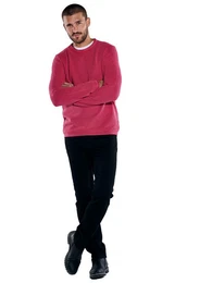 Rundhalspullover Pullover strukturiert