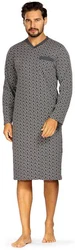 Comte Nachthemd Cosy Chic Herren Schlafshirt Dunkelgrau/Grau