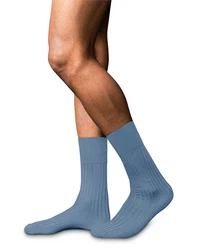 FALKE Socken No. 13 Finest Piuma Cotton Blau/Hellblau