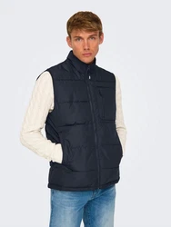 ONLY & SONS Steppweste ONSJAKE QUILTED VEST OTW Dunkelblau/Blau