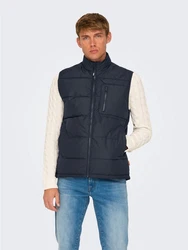 ONLY & SONS Steppweste ONSJAKE QUILTED VEST OTW Dunkelblau/Blau