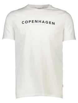 Lindbergh T-Shirt 'Copenhagen' mit Logo und Rundhalsausschnitt