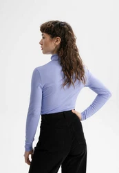 MELA Langarmshirt Turtleneck Shirt ANCHAL Lila/Fliederfarben/Blau