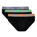 Emporio Armani Slip 3er Pack Brief Stretch Cotton Mischfarben/Schwarz/Grün/Orange