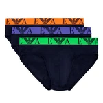 Emporio Armani Slip 3er Pack Brief Stretch Cotton Rot/Dunkelblau/Mischfarben