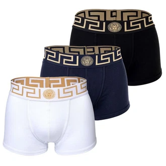 Versace Slip Herren Boxer Shorts TOPEKA (3er Pack) Rot/Orange/Weiß/Gold/Blau/Braun