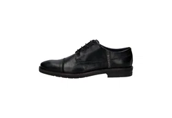 bugatti Schnürschuh Schwarz/Hellblau