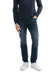 TOM TAILOR Denim Straight-Jeans AEDAN im 5-Pocket-Stil Dunkelblau/Hellblau/Blau