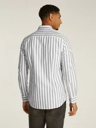 Tommy Hilfiger Businesshemd OXFORD BOLD STRIPE SF SHIRT grn/optic wei