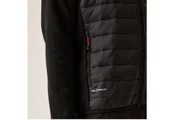 Regatta Strickfleecejacke Newhill Hybrid Schwarz/Rot/Grau