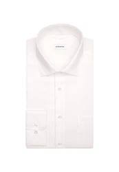 seidensticker Langarmhemd New Kent Regular Fit Weiß/Creme