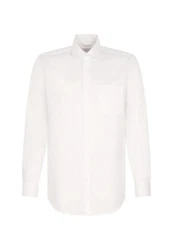 seidensticker Langarmhemd New Kent Regular Fit Weiß/Creme