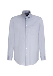 seidensticker Langarmhemd New Kent Regular Fit Hellblau/Dunkelblau/Blau/Grau
