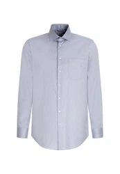 seidensticker Langarmhemd New Kent Regular Fit Hellblau/Dunkelblau/Blau/Grau