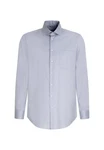 seidensticker Langarmhemd New Kent Regular Fit Hellblau/Dunkelblau/Blau/Grau