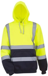 Warnschutz-Shirt Herren Hi Vis Pull-Over Hoodie / EN ISO20471 Klasse 3