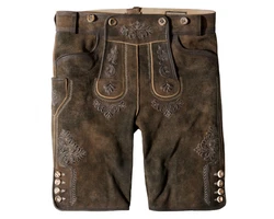 Stockerpoint Trachtenlederhose Beppo4 Khaki/Dunkelgrün/Braun/Dunkelbraun