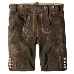 Stockerpoint Trachtenlederhose Beppo4 Khaki/Dunkelgrün/Braun/Dunkelbraun