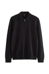 Next Polokragenpullover Regular Fit Polo-Troyer Schwarz