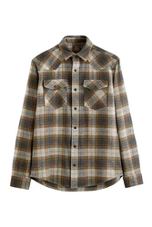 Next Langarmhemd Westernhemd Braun/Grau/Beige
