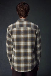 Next Langarmhemd Westernhemd Braun/Grau/Beige