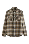 Next Langarmhemd Westernhemd Braun/Grau/Beige
