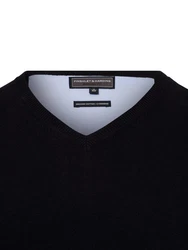Finshley & Harding Strickpullover Dunkelblau/Blau/Schwarz
