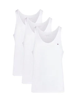 Tommy Hilfiger Underwear Tanktop 3P TANK TOP mit Logo-Stickerei Weiß/Creme