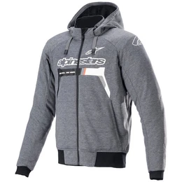 Motorradjacke Chrome Ignition Hoodie dunkelgrau / weiss
