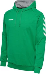 hummel Sweater Go Cotton Hoody Kapuzenpullover Neonfarben/Grün