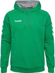 hummel Sweater Go Cotton Hoody Kapuzenpullover Neonfarben/Grün