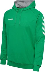 hummel Sweater Go Cotton Hoody Kapuzenpullover Neonfarben/Grün