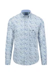 FYNCH-HATTON Langarmhemd Premium Flower Prints B.D. cloud blue
