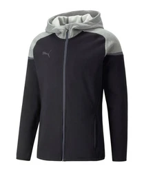 PUMA Sweatjacke teamCUP Casuals Kapuzenjacke Dunkelblau/Dunkelgrau/Grau/Schwarz/Rot
