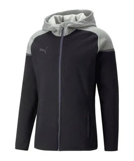 PUMA Sweatjacke teamCUP Casuals Kapuzenjacke Dunkelblau/Dunkelgrau/Grau/Schwarz/Rot