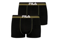 FILA Herren Boxer Shorts - Vorteilspack Logobund Urban Cotton Stretch Rot/Dunkelgrün/Schwarz/Grau/Beige/Rosa