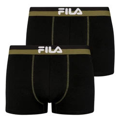 FILA Herren Boxer Shorts - Vorteilspack Logobund Urban Cotton Stretch Rot/Dunkelgrün/Schwarz/Grau/Beige/Rosa