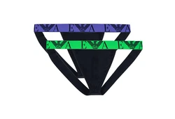 Emporio Armani G-String 2e Pack Jockstrap Stretch Cotton Dunkelblau/Mischfarben