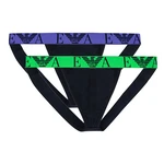 Emporio Armani G-String 2e Pack Jockstrap Stretch Cotton Dunkelblau/Mischfarben