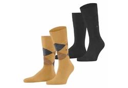 Burlington Kurzsocken Herren Socken Everyday 2-Pack Beige/Gelb/Khaki/Schwarz/Mischfarben