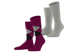 Burlington Kurzsocken Herren Socken Everyday 2-Pack Rosa/Lila/Dunkelblau