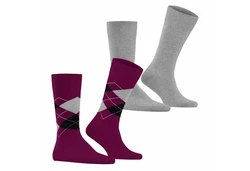 Burlington Kurzsocken Herren Socken Everyday 2-Pack Rosa/Lila/Dunkelblau
