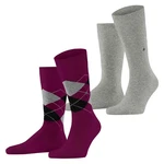 Burlington Kurzsocken Herren Socken Everyday 2-Pack Rosa/Lila/Dunkelblau