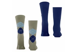 Burlington Kurzsocken Herren Socken Everyday 2-Pack Blau/Türkis