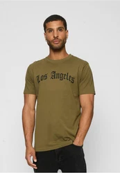 Mister Tee T-Shirt Los Angeles Wording Tee Khaki/Dunkelgrün/Braun/Gold
