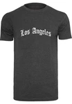 Mister Tee T-Shirt Los Angeles Wording Tee Hellgrau/Dunkelgrau/Blau/Grau/Grün