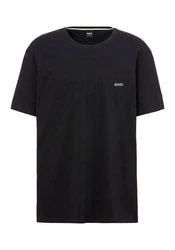 BOSS T-Shirt B-Mix&Match T mit Stickerei Schwarz/Beige